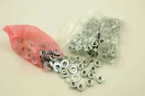 100 3-8"BIKE WHEEL AXLE NUTS & WASHERS WHOLESALE JOB LOT VINTAGE-MODERN