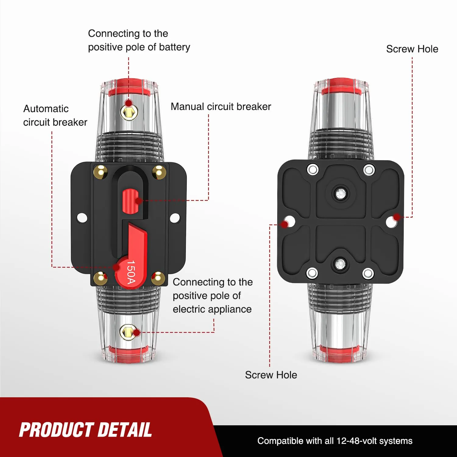150A Circuit Breaker Reset Fuse Holder