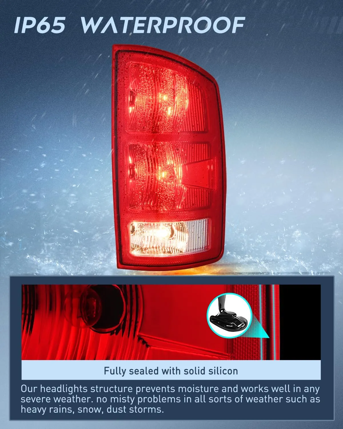 2002-2006 Dodge Ram 1500 2003-2006 Dodge Ram 2500 3500 Tail light Assembly Rear Lamp Replacement OE Style w/Bulbs Passenger Side