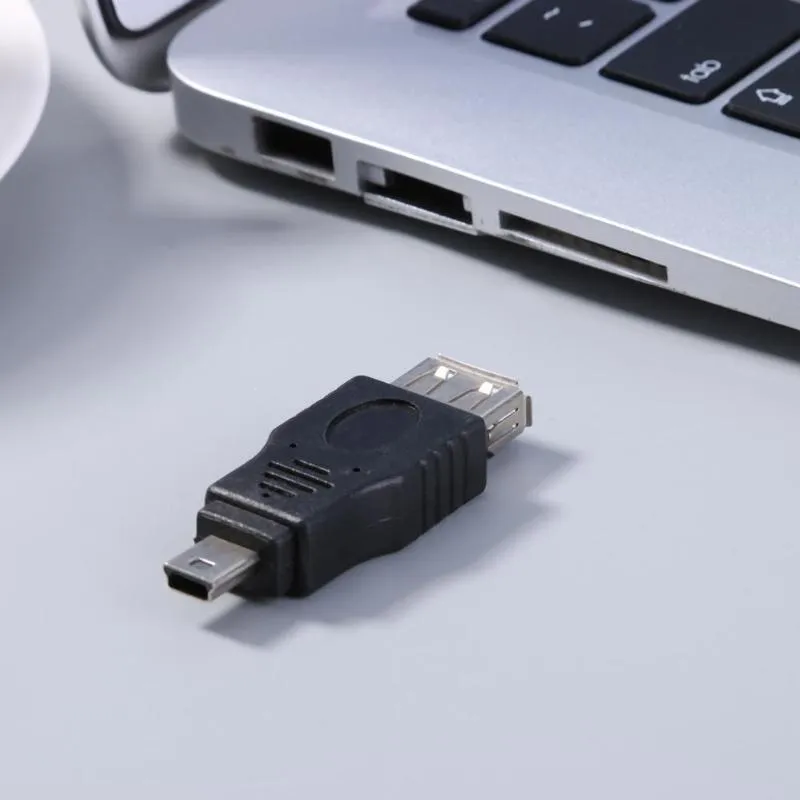 2Pcs Mini USB 5P Male to USB Female Transfer Data Sync OTG Adapter Converter Connector for Phone Tablet PC High Quality Adapter