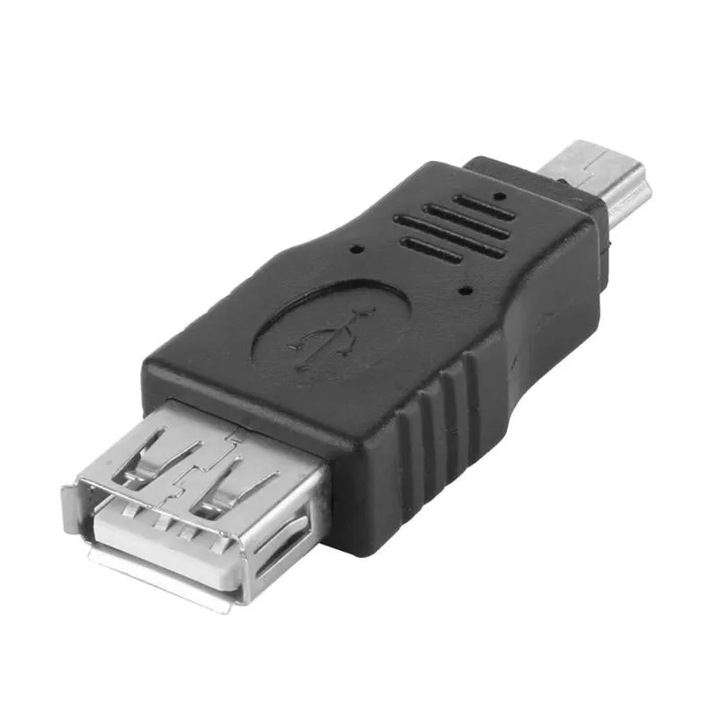 2Pcs Mini USB 5P Male to USB Female Transfer Data Sync OTG Adapter Converter Connector for Phone Tablet PC High Quality Adapter
