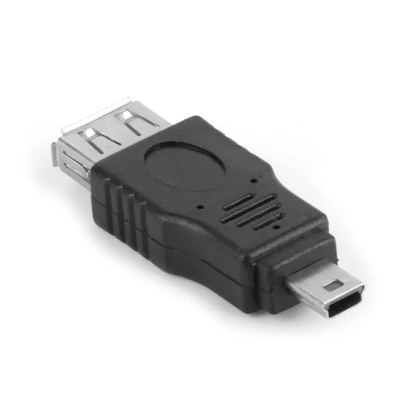 2Pcs Mini USB 5P Male to USB Female Transfer Data Sync OTG Adapter Converter Connector for Phone Tablet PC High Quality Adapter