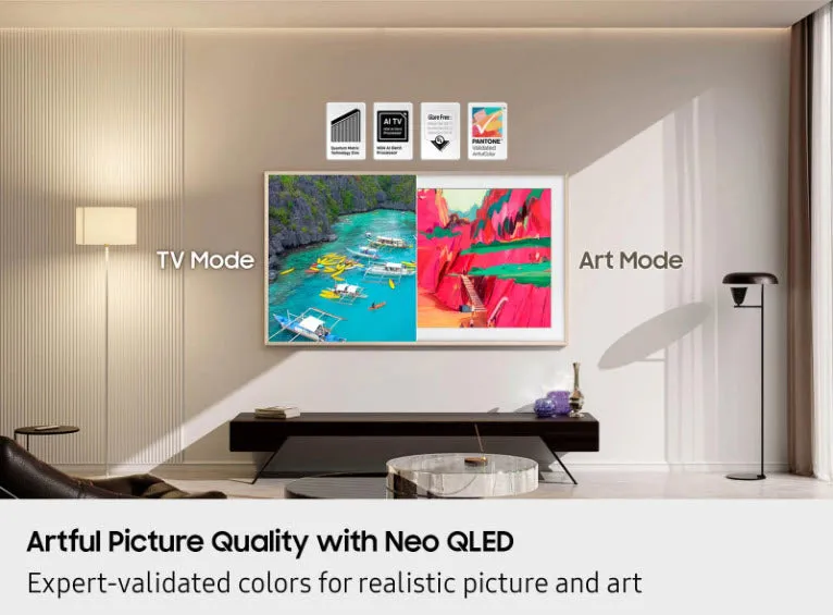 75" Samsung The Frame Pro / Neo QLED 4K Art Mode Samsung Vision AI Smart TV (2025)