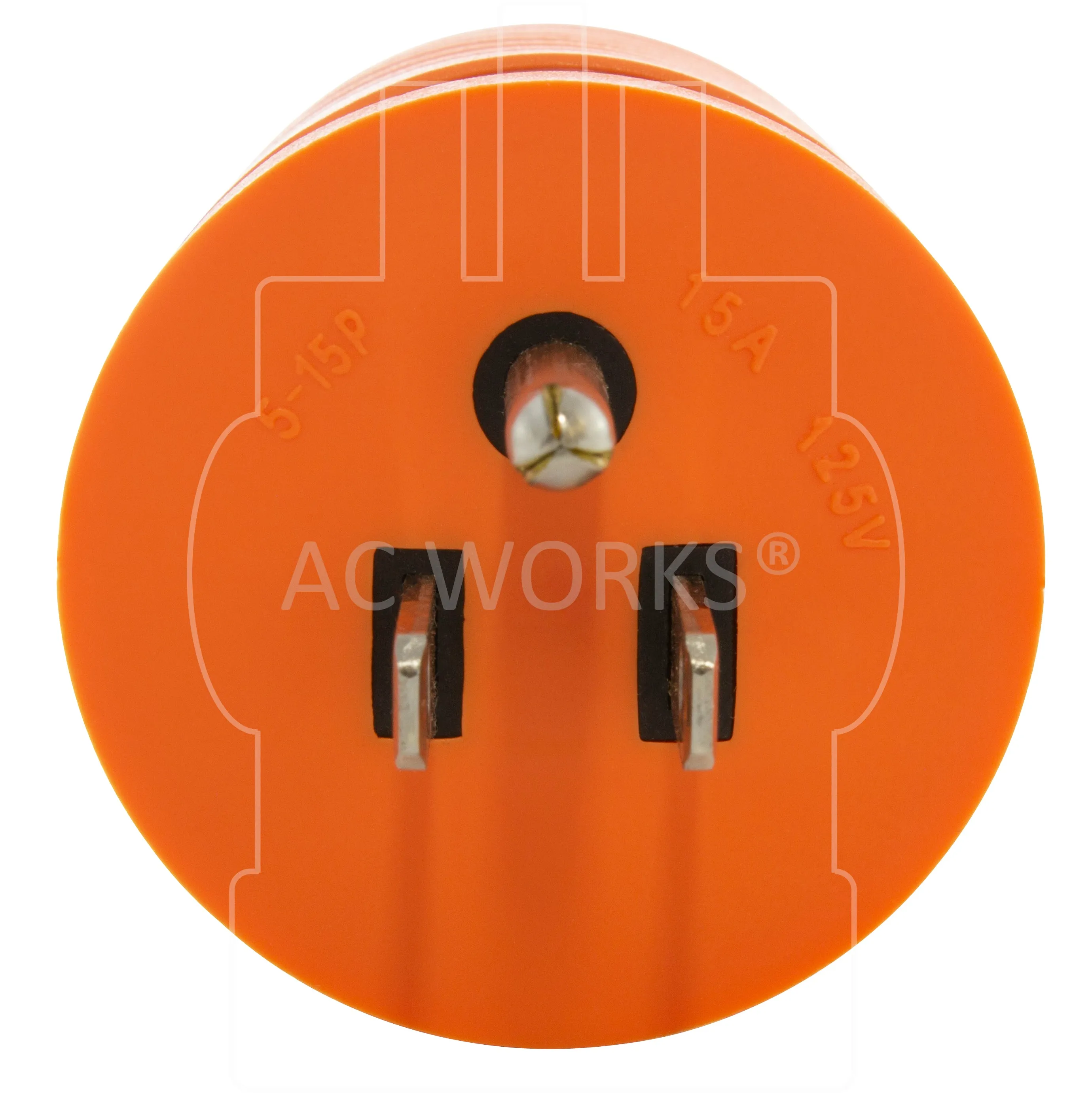 AC WORKS® [AD515L1420] 15A Household Plug NEMA 5-15P to Generator 4-Prong 20A L14-20R (2 Hots Bridged)