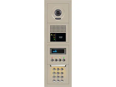 Aiphone GTV-DES104B 10-Key Video Entrance Panel Kit, 1x4 Size