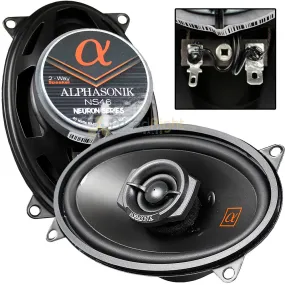 Alphasonik 4x6" 2 Way Full Range Speakers 120W Max 3 Ohm Neuron Series NS46 Pair