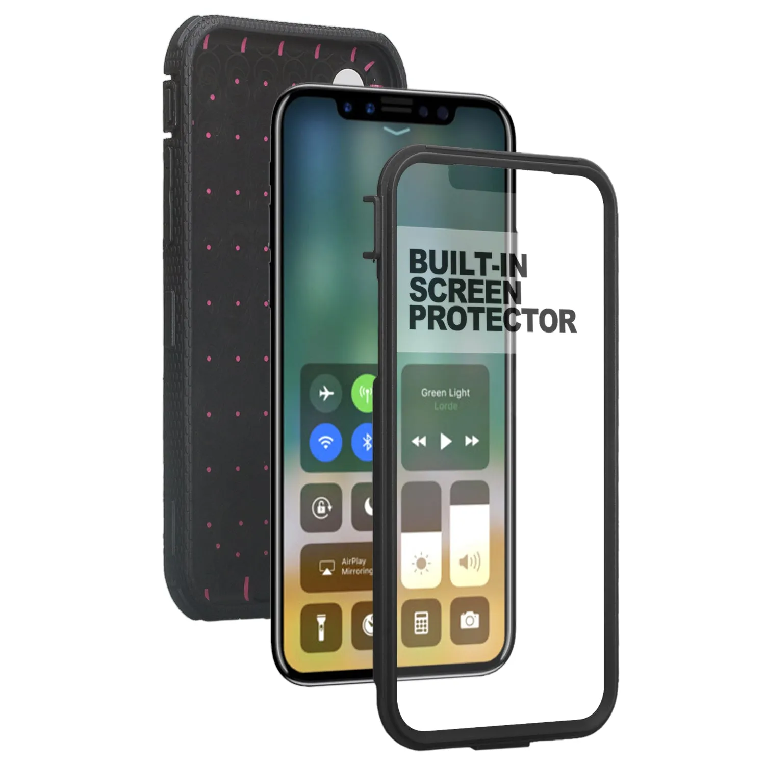 Apple iPhone 11 Case, iPhone 11 Case,  Triple Protection 3-1 w/ Built in Screen Protector Heavy Duty Holster Shell Combo Case - Black
