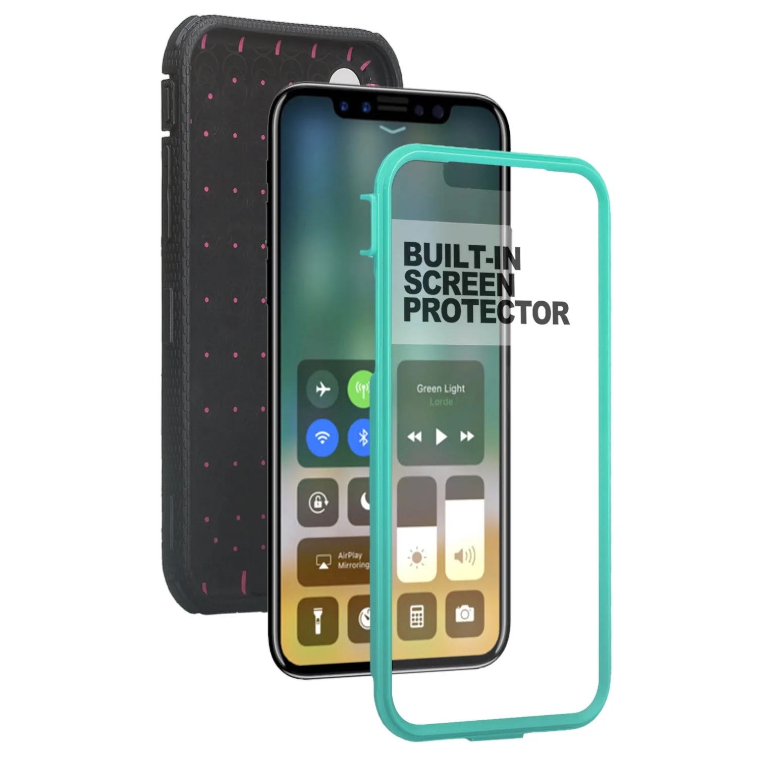 Apple iPhone 11 Case, iPhone 11 Case, Triple Protection 3-1 w/ Built in Screen Protector Heavy Duty Holster Shell Combo Case - Teal