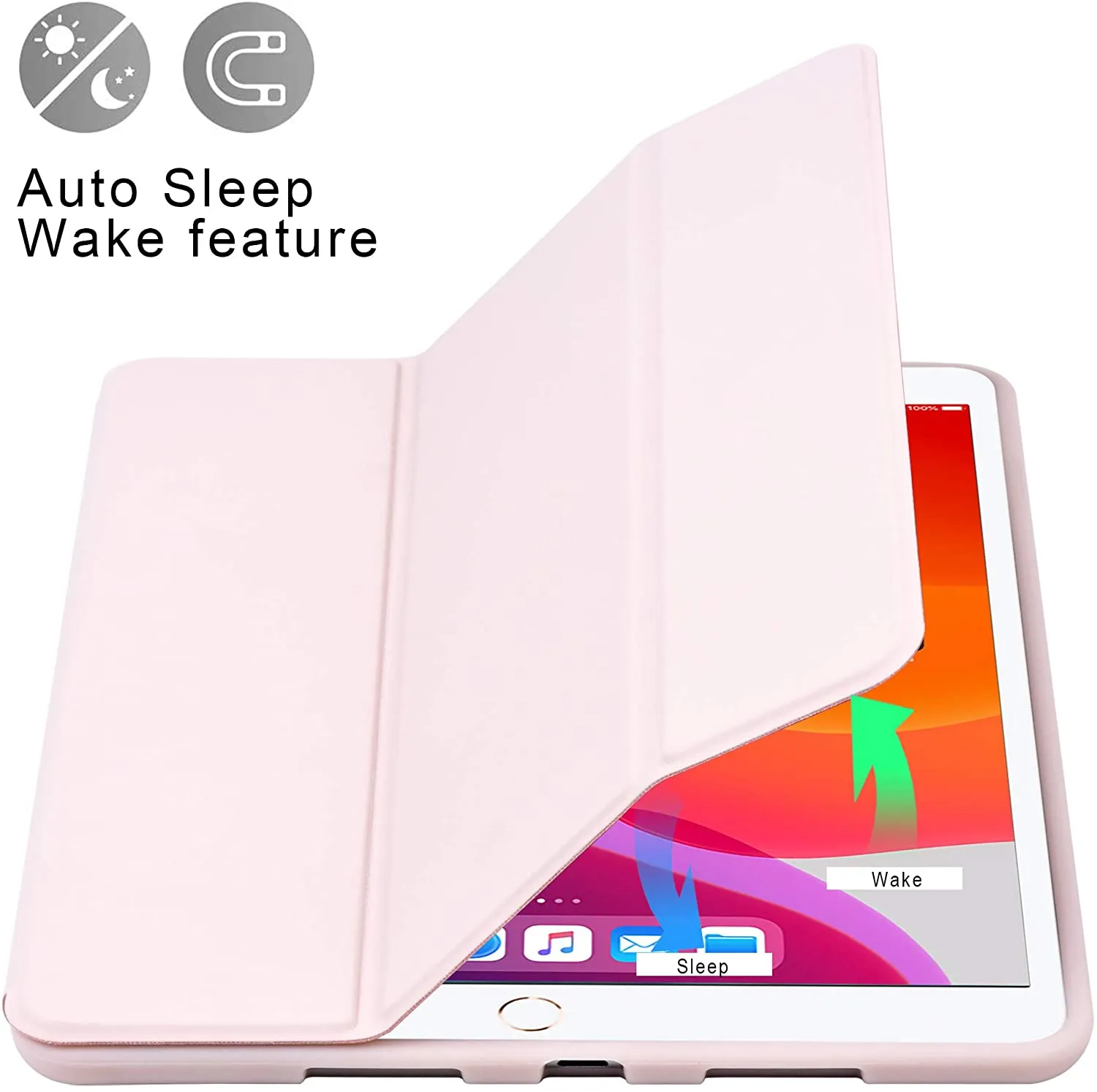 Arae for iPad 10.2 inch Case (7th Generation 2019) & (8th Generation 2020) Auto Wake/Sleep Feature Standing Cover