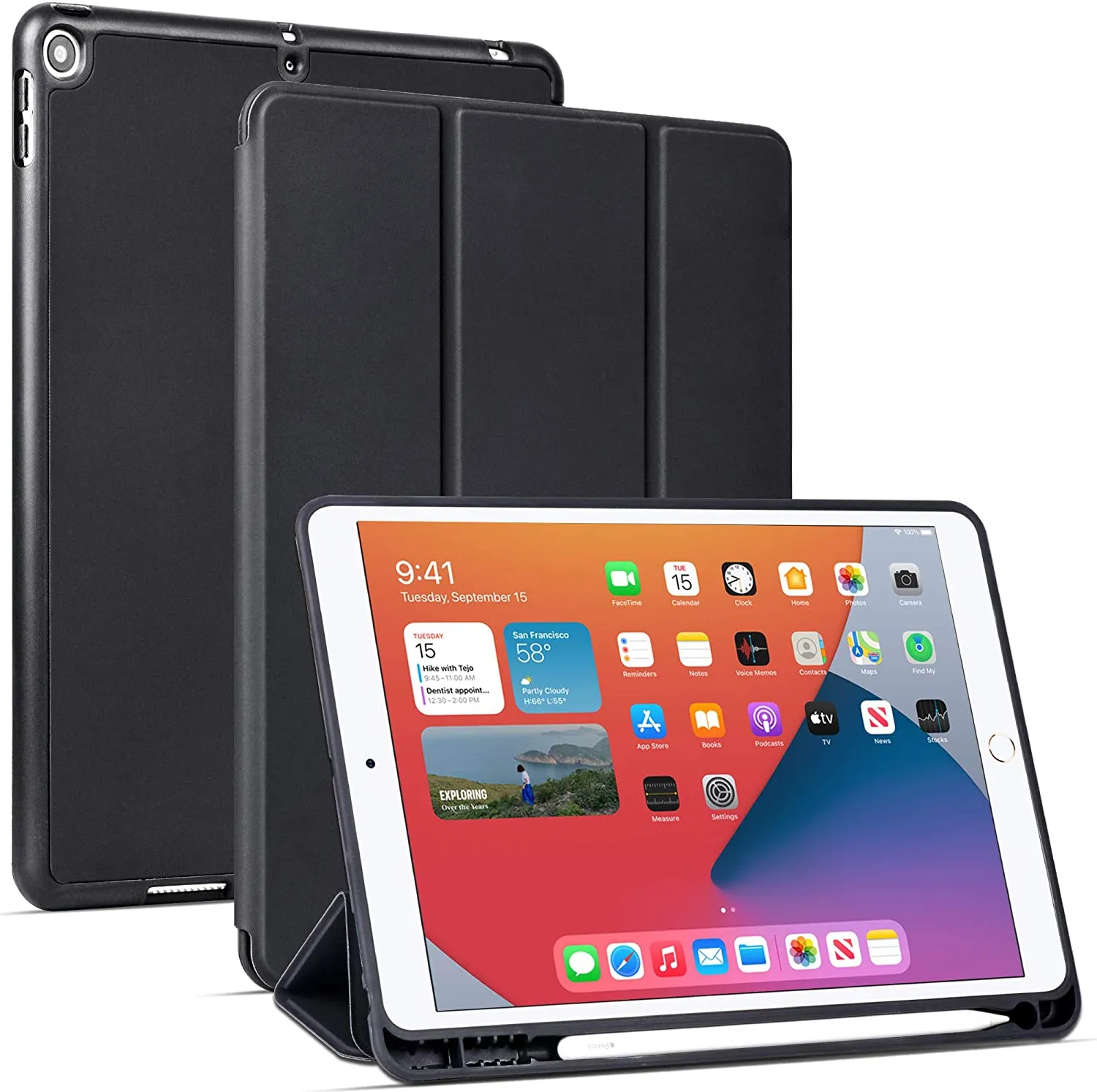 Arae for iPad 10.2 inch Case (7th Generation 2019) & (8th Generation 2020) Auto Wake/Sleep Feature Standing Cover