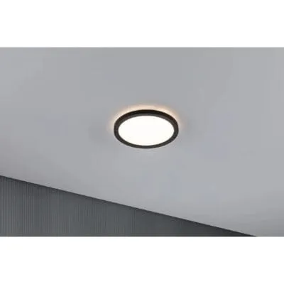 Atria Shine Backlight Round LED Panel 190mm Warm White - Black
