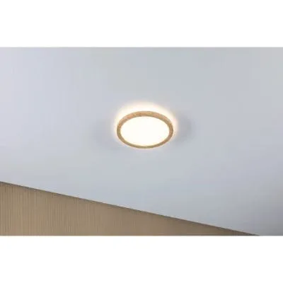 Atria Shine Backlight Round LED Panel 190mm Warm White - Wood Look
