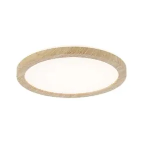 Atria Shine Backlight Round LED Panel 190mm Warm White - Wood Look