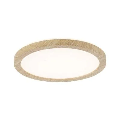 Atria Shine Backlight Round LED Panel 190mm Warm White - Wood Look