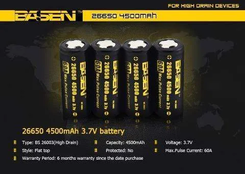 Basen 26650 4500mAh 60A Battery