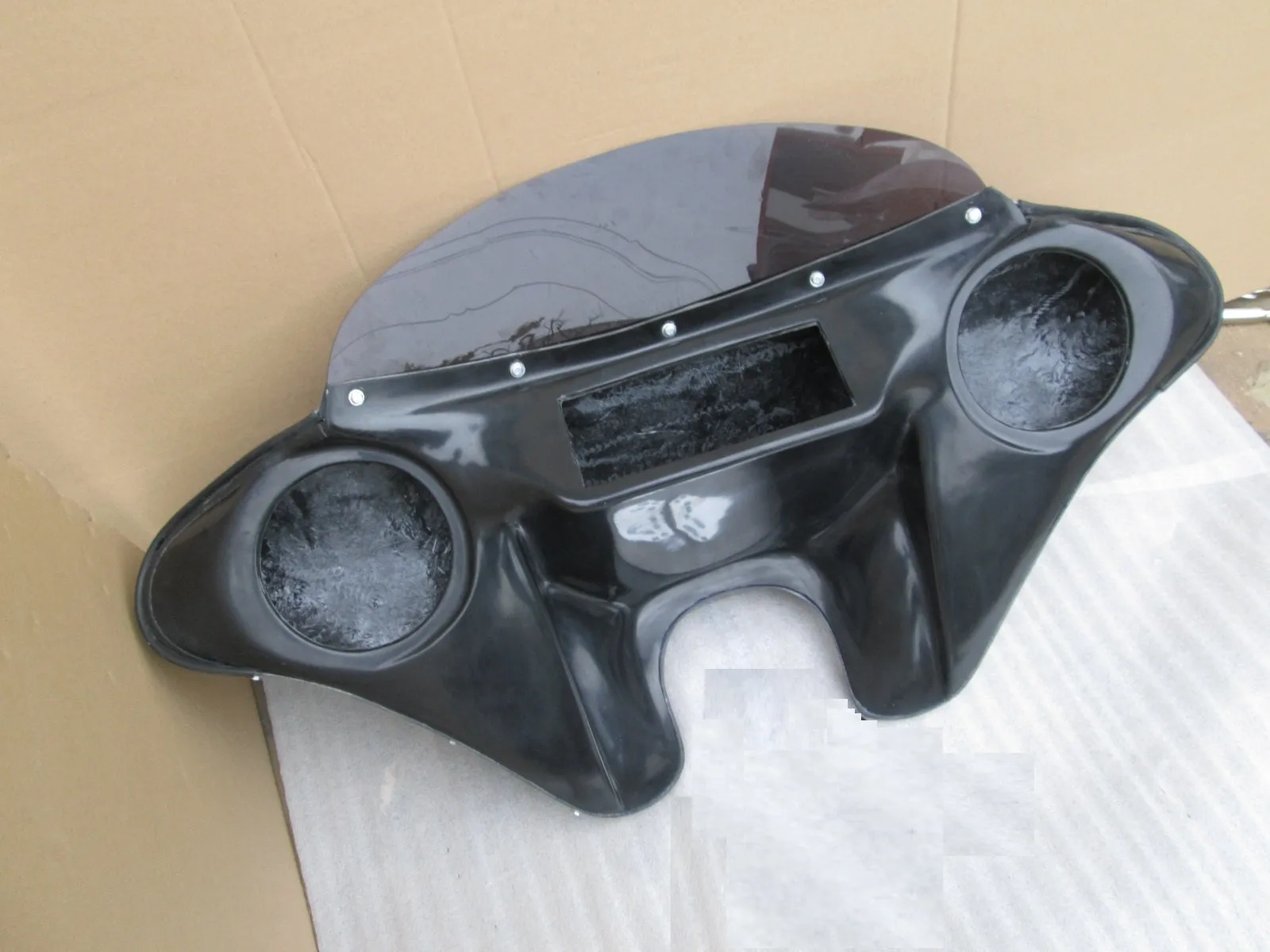 Batwing Faiirng Windshield For Harley Softail Custom Fxstc 6.5" Speaker