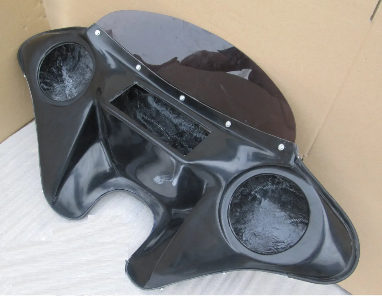 Batwing Faiirng Windshield For Harley Softail Custom Fxstc 6.5" Speaker
