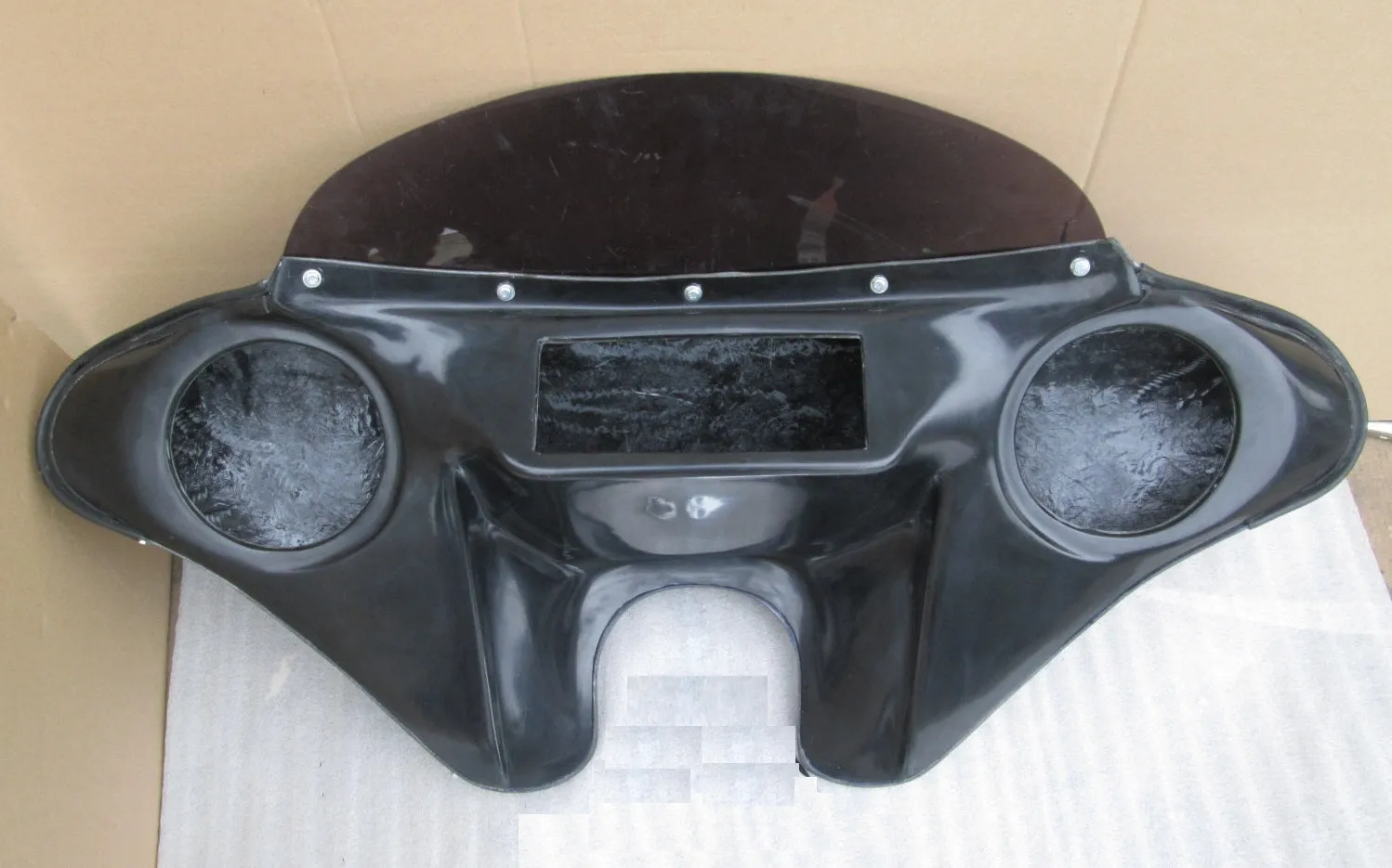 Batwing Faiirng Windshield For Harley Softail Custom Fxstc 6.5" Speaker