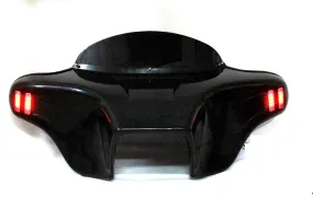 Batwing Fairing Windshield Suzuki Boulevard M50 05-09 ABS 6X9" Red Led Painted