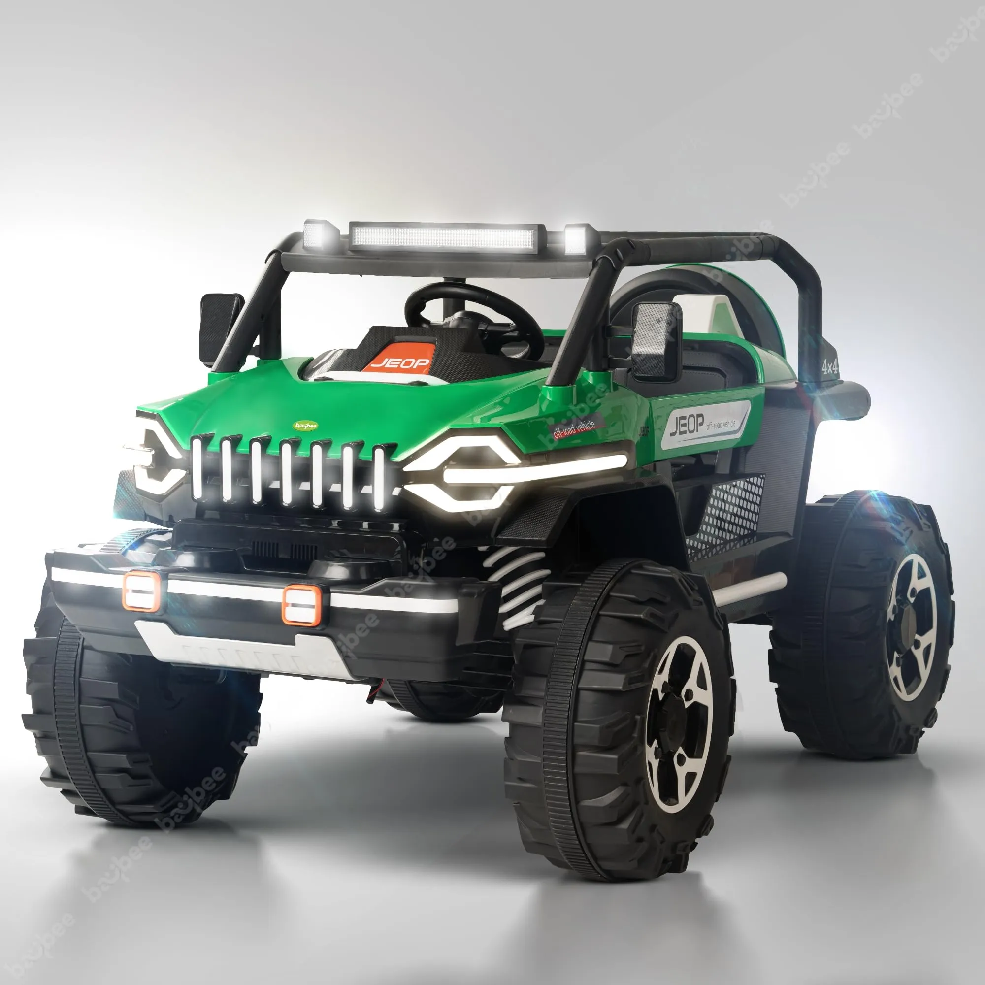 Baybee Furi Mini Rechargeable Battery Operated Jeep for Kids, with Bluetooth, Music & Light