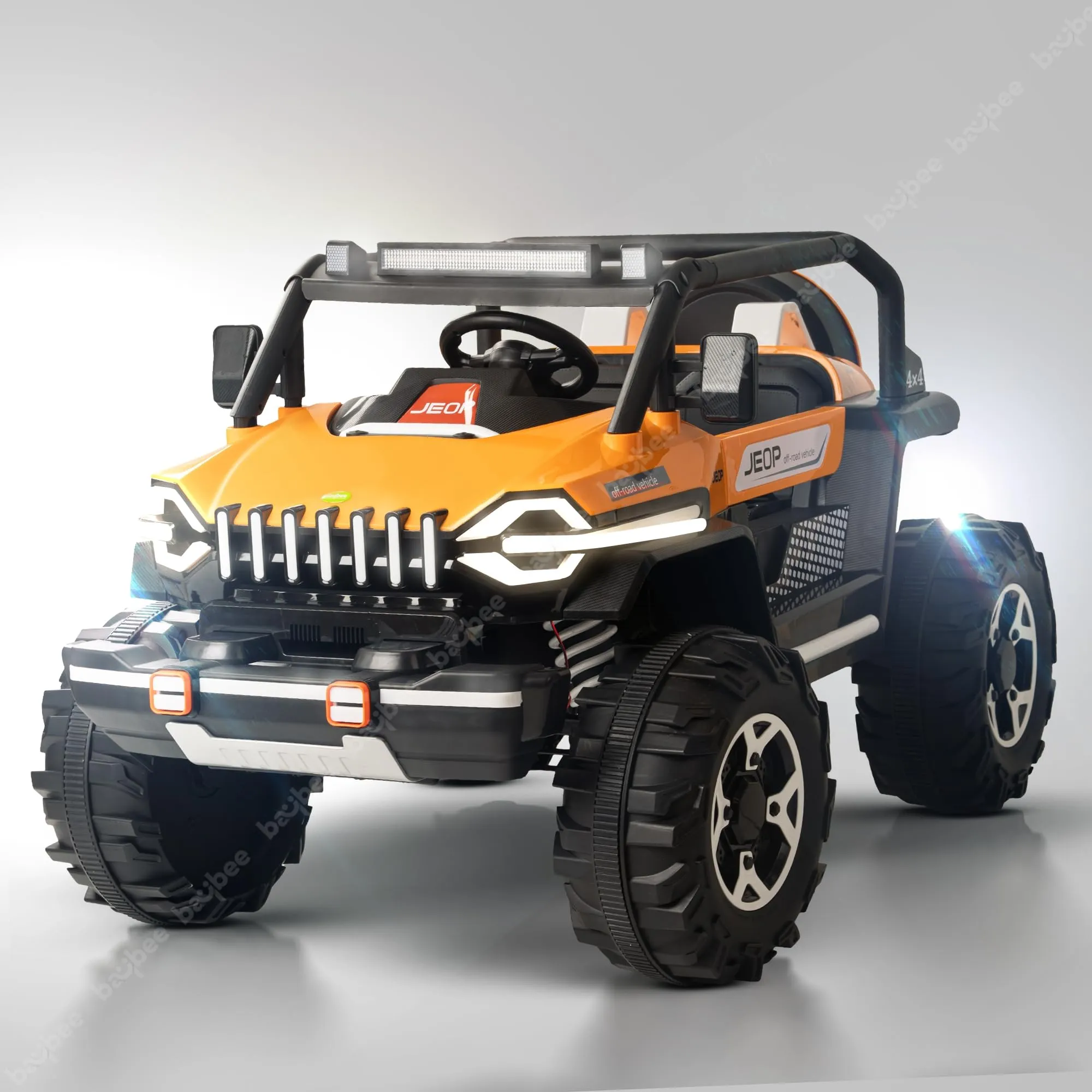 Baybee Furi Mini Rechargeable Battery Operated Jeep for Kids, with Bluetooth, Music & Light
