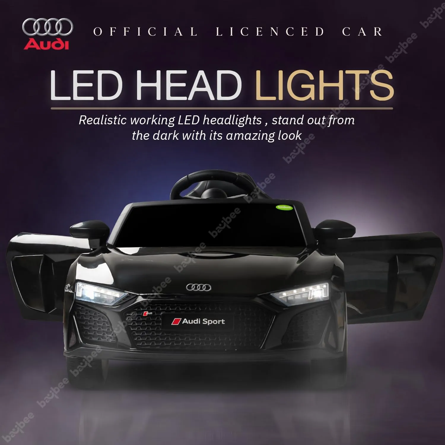 Baybee Official Licensed Audi R8 Battery Operated Electric Car with Light & Music