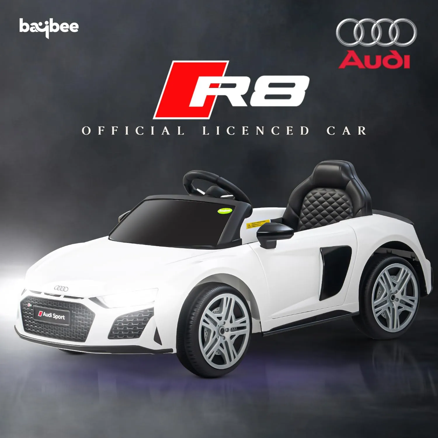 Baybee Official Licensed Audi R8 Battery Operated Electric Car with Light & Music