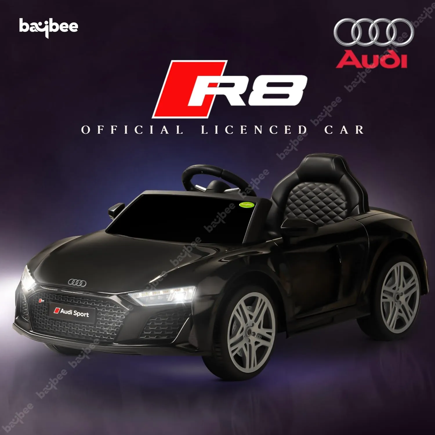 Baybee Official Licensed Audi R8 Battery Operated Electric Car with Light & Music