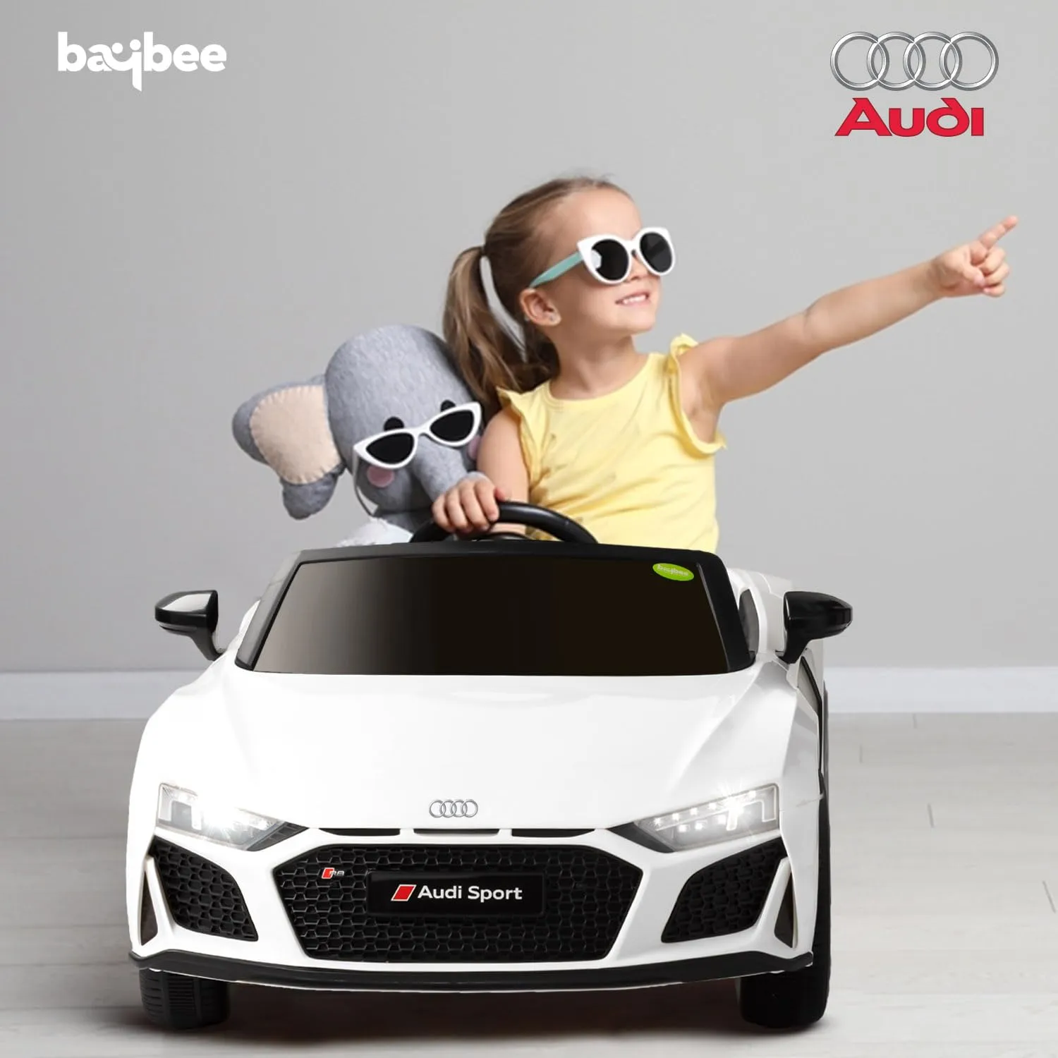 Baybee Official Licensed Audi R8 Battery Operated Electric Car with Light & Music