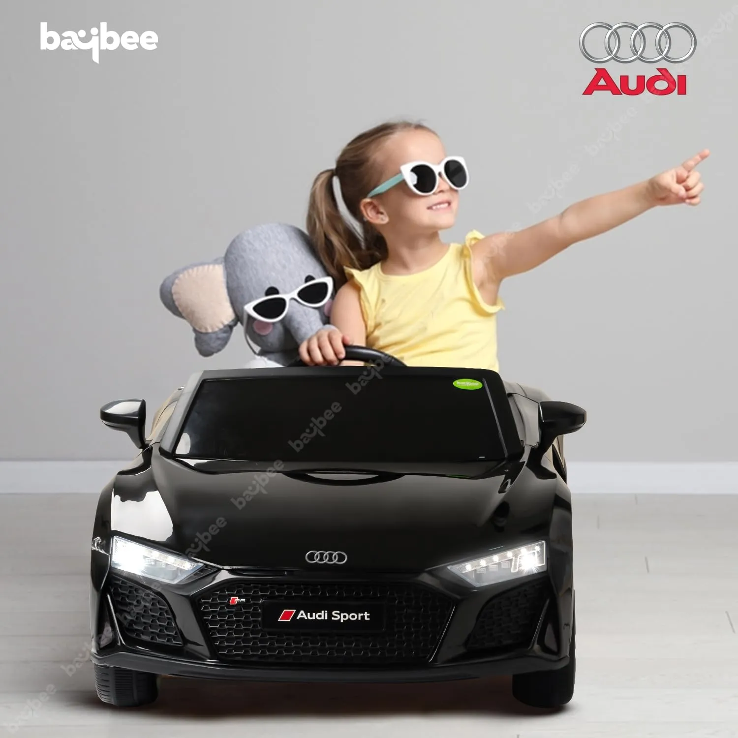 Baybee Official Licensed Audi R8 Battery Operated Electric Car with Light & Music
