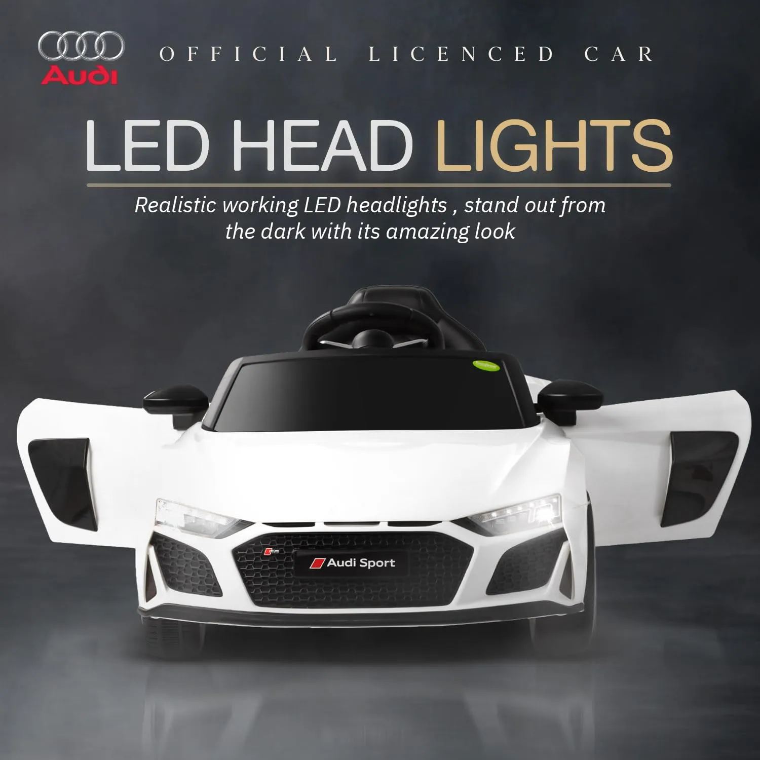 Baybee Official Licensed Audi R8 Battery Operated Electric Car with Light & Music