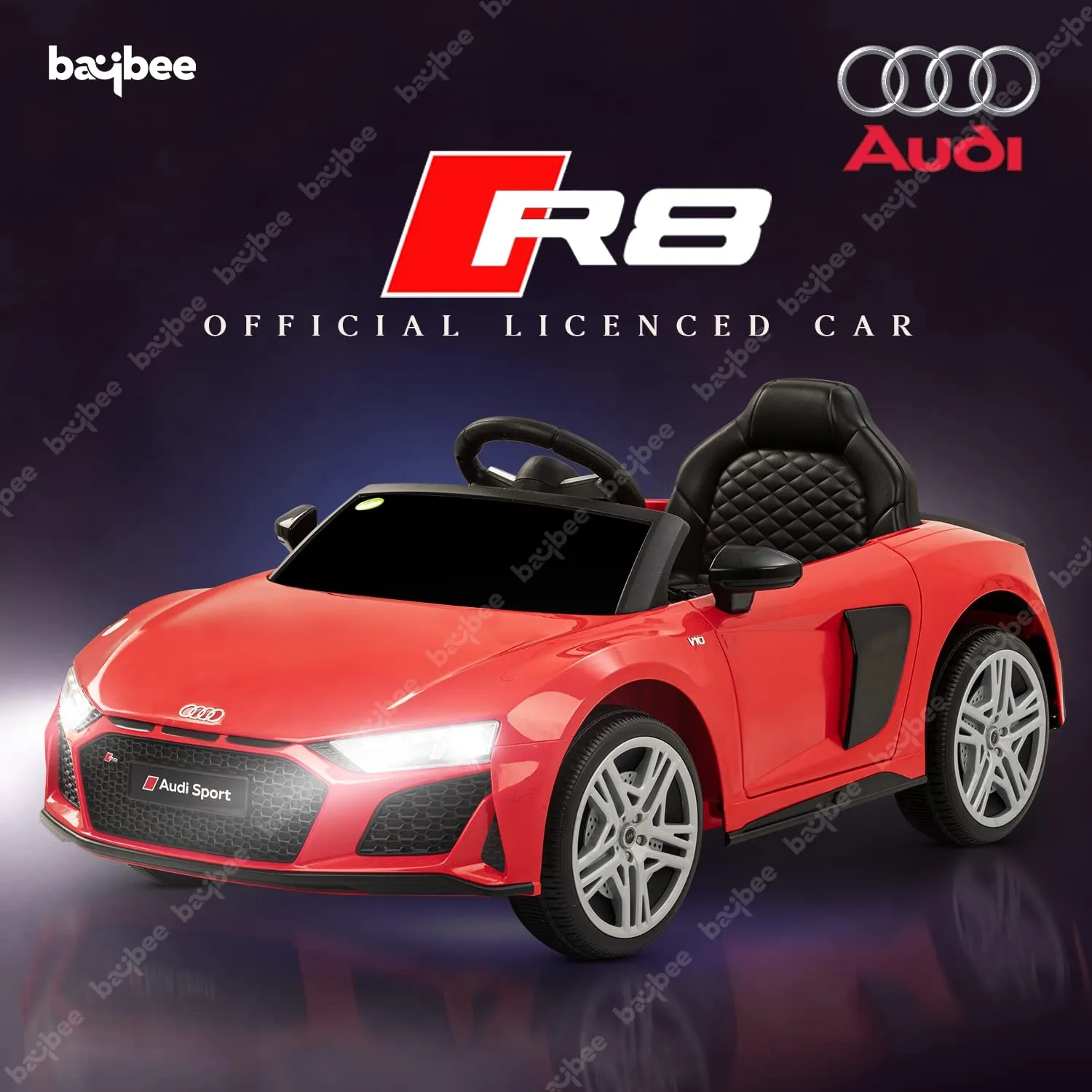 Baybee Official Licensed Audi R8 Battery Operated Electric Car with Light & Music