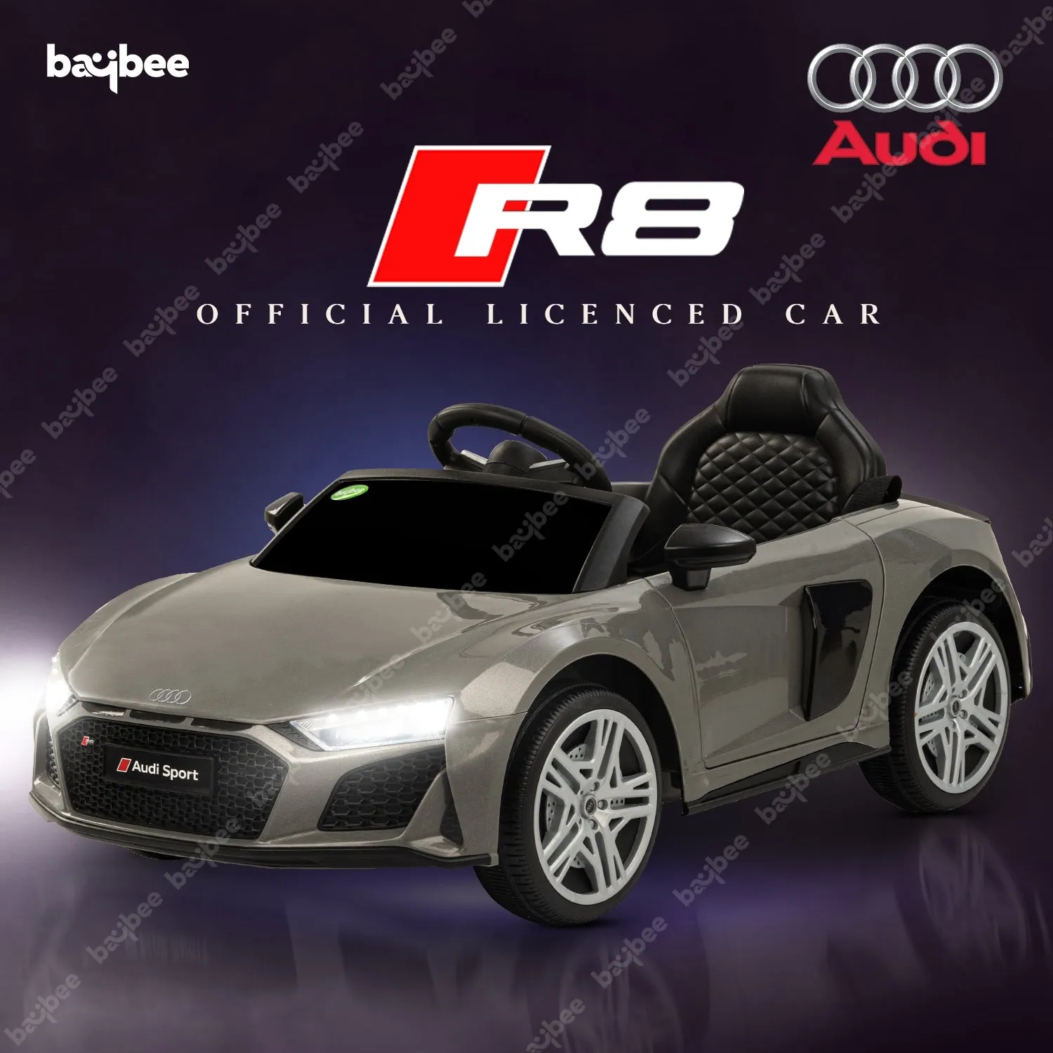 Baybee Official Licensed Audi R8 Battery Operated Electric Car with Light & Music