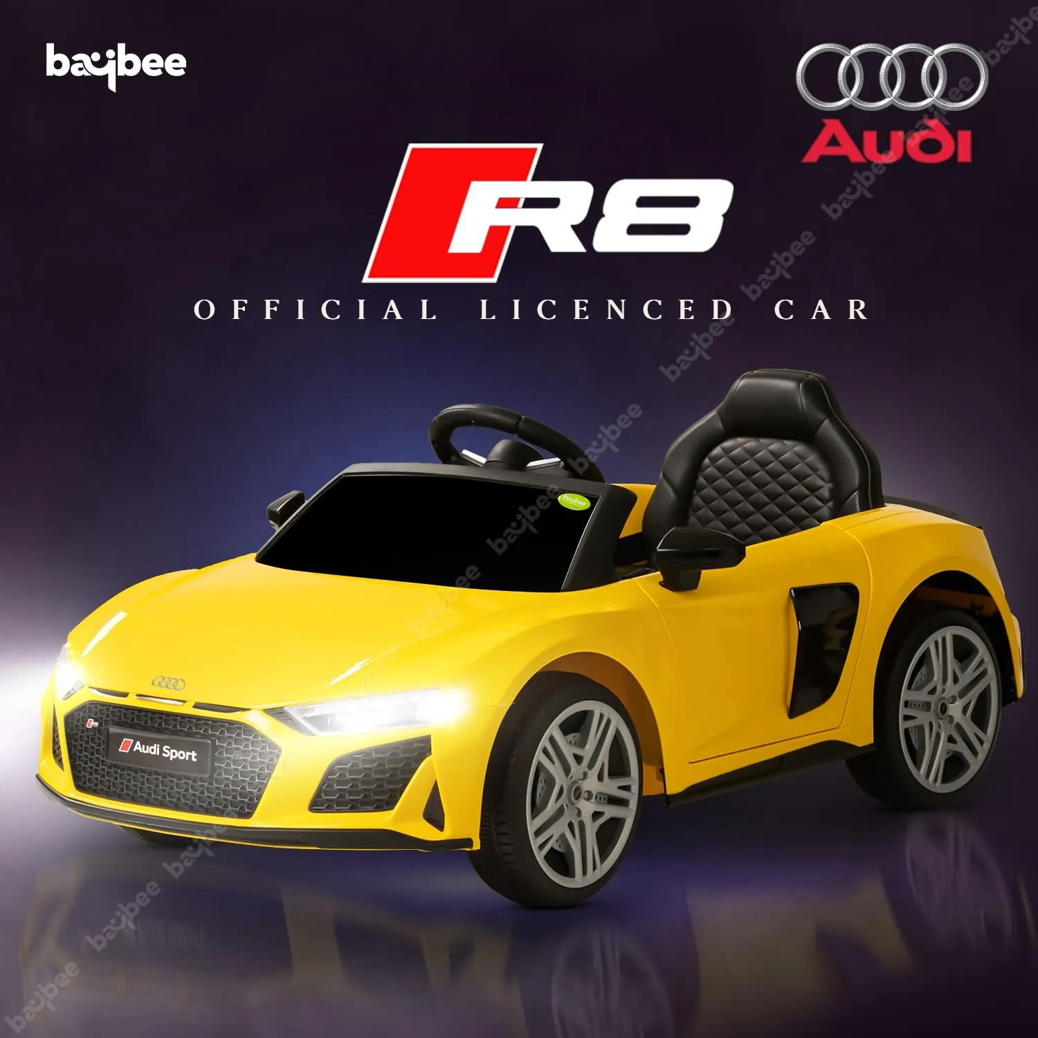 Baybee Official Licensed Audi R8 Battery Operated Electric Car with Light & Music