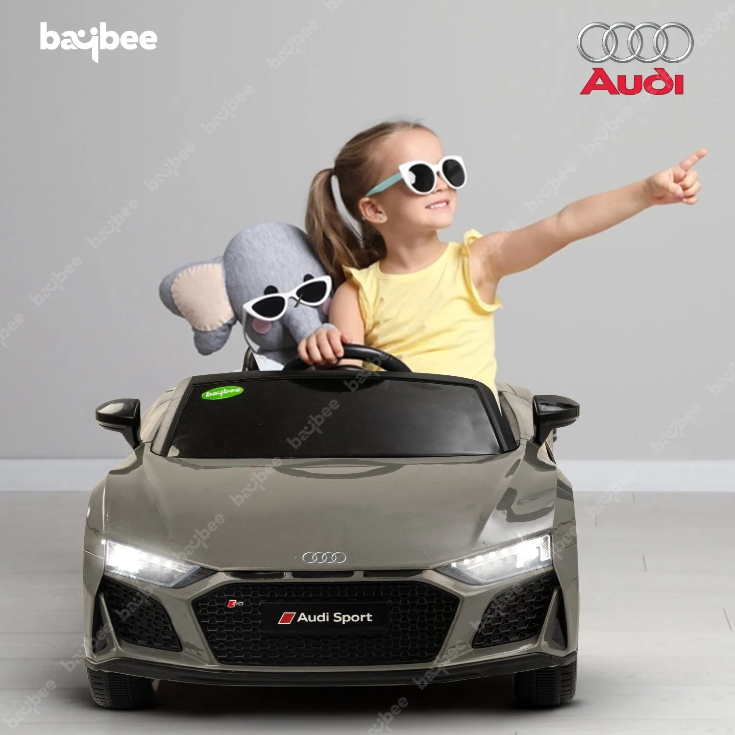Baybee Official Licensed Audi R8 Battery Operated Electric Car with Light & Music