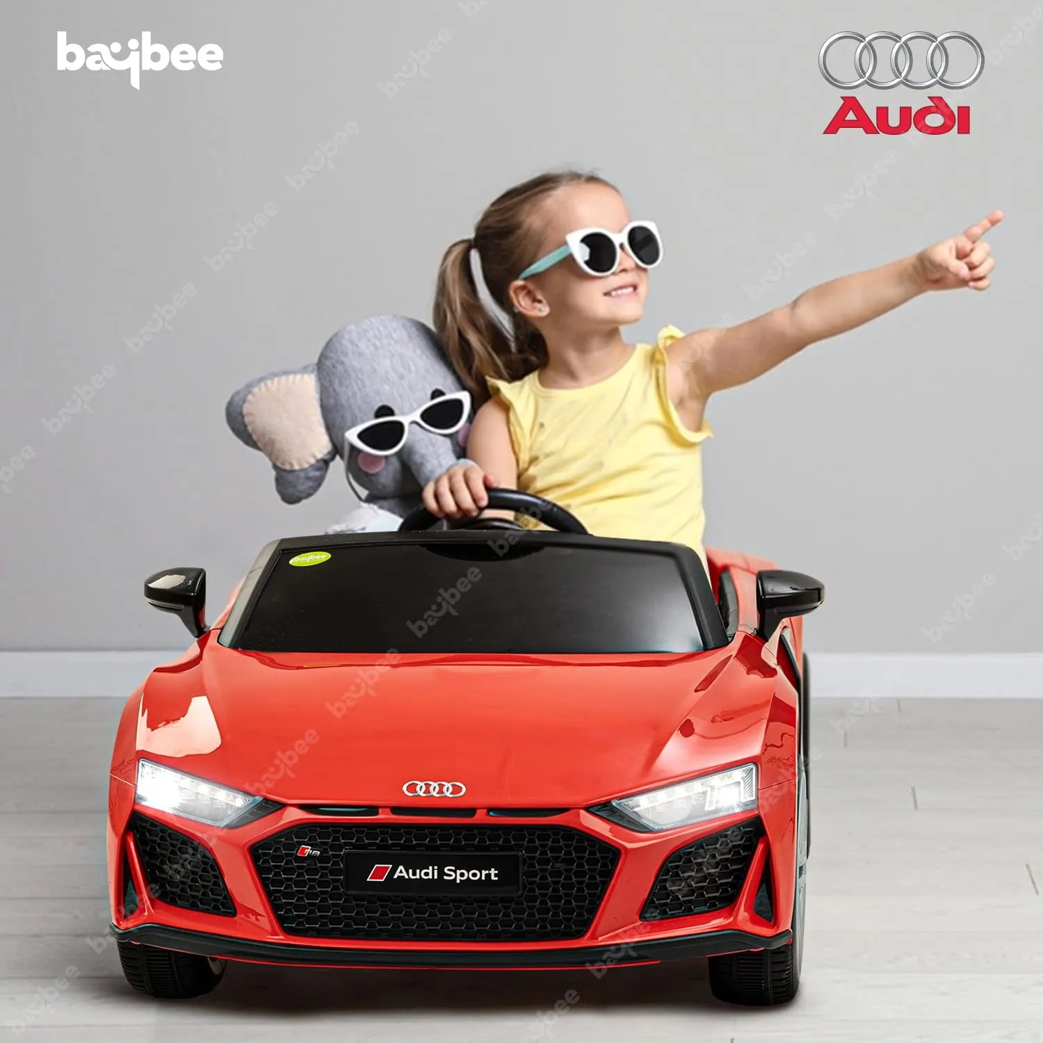 Baybee Official Licensed Audi R8 Battery Operated Electric Car with Light & Music