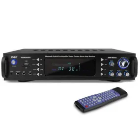 Bluetooth Hybrid Pre-Amplifier, Home Theater Stereo Amp Receiver, Usb/Sd/Mp3/Aux/Am/Fm, 2000 Watt