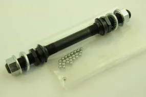 BMX BIKE 14mm FRONT OR REAR WHEEL SPINDLE AXLE   3-16" BEARINGS 180mm HU74