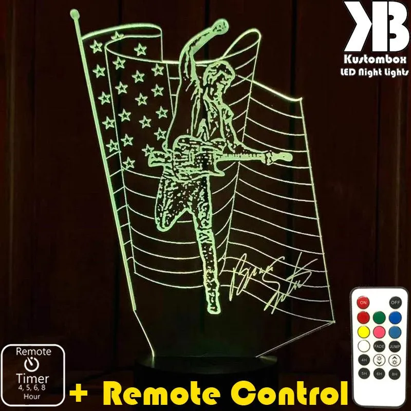 Bruce Spirngsteen The Boss 3D LED Night Light Lamp