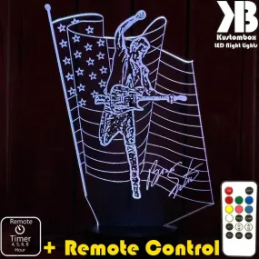 Bruce Spirngsteen The Boss 3D LED Night Light Lamp