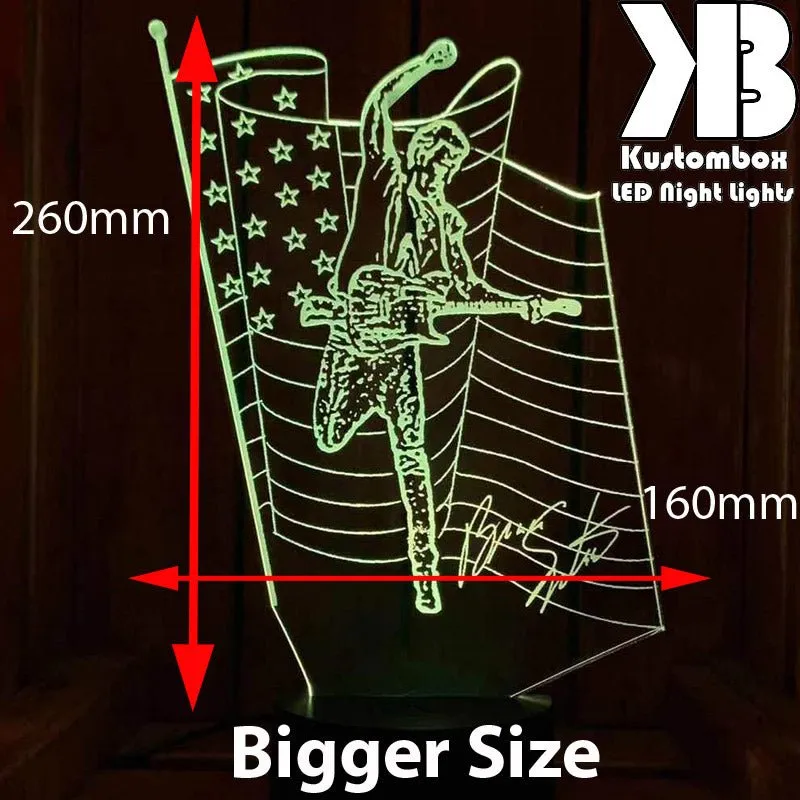 Bruce Spirngsteen The Boss 3D LED Night Light Lamp