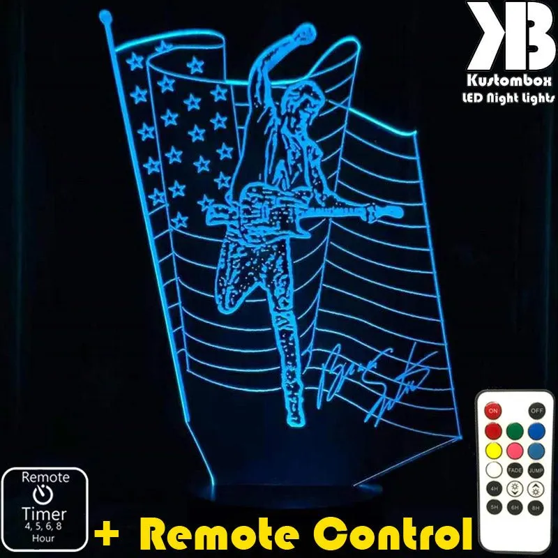 Bruce Spirngsteen The Boss 3D LED Night Light Lamp