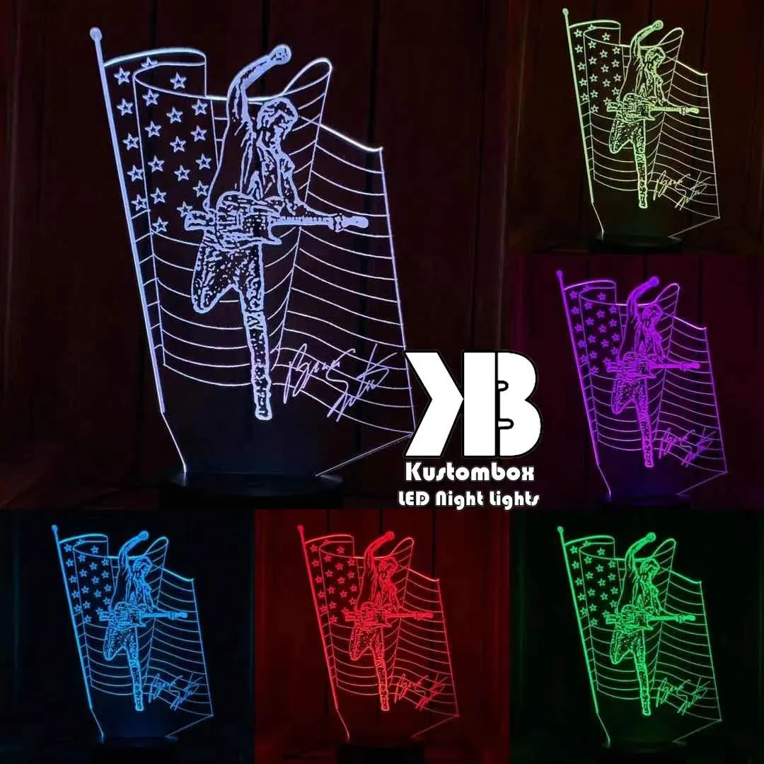 Bruce Spirngsteen The Boss 3D LED Night Light Lamp