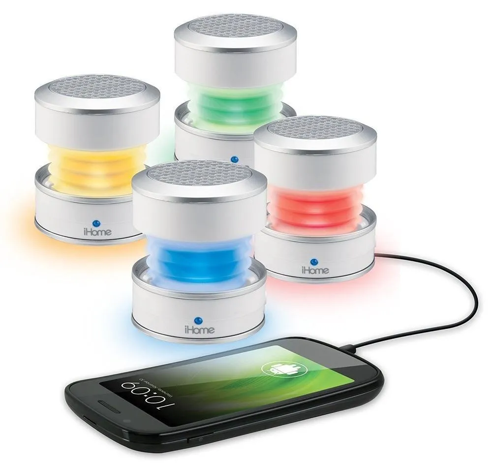 Color-Changing Bluetooth Speaker Portable Mini System by iHOME IBT59SY