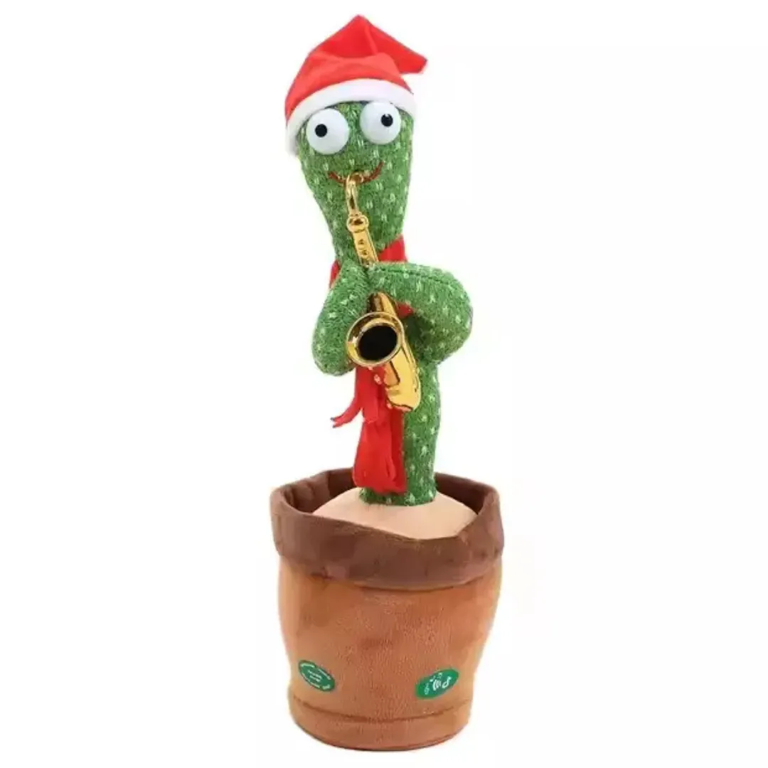 Crazy LED Dancing Repeating Christmas Cactus Saxophone