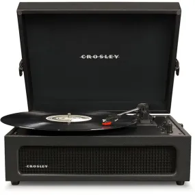 Crosley CR8017B-BK Voyager Portable Turntable with Bluetooth Receiver and Built-in Speakers – Black