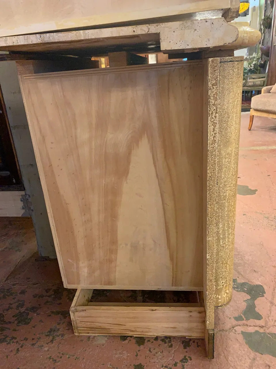 Custom Bar or 5 - Drawer Dresser With Overhead Light