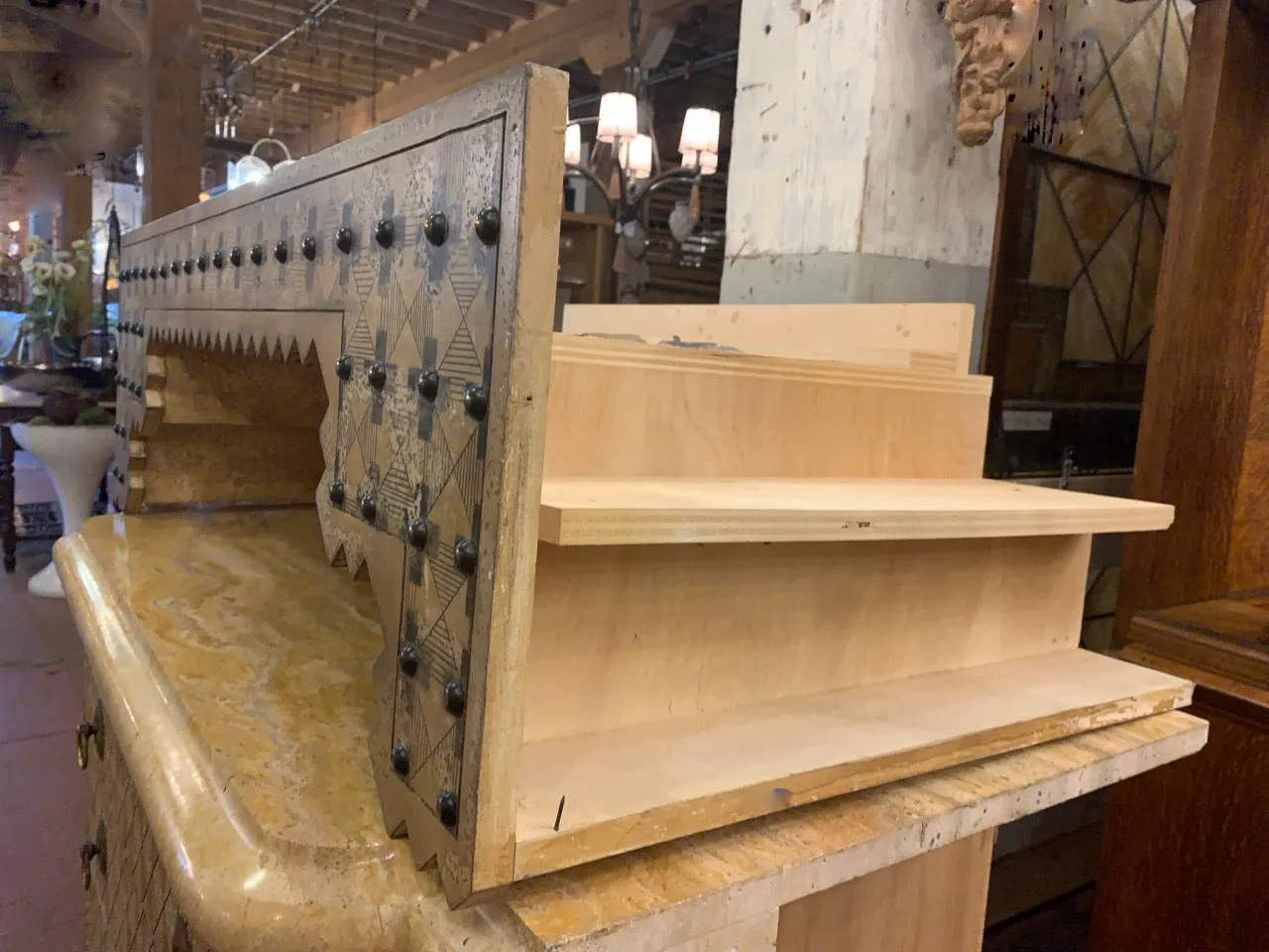 Custom Bar or 5 - Drawer Dresser With Overhead Light