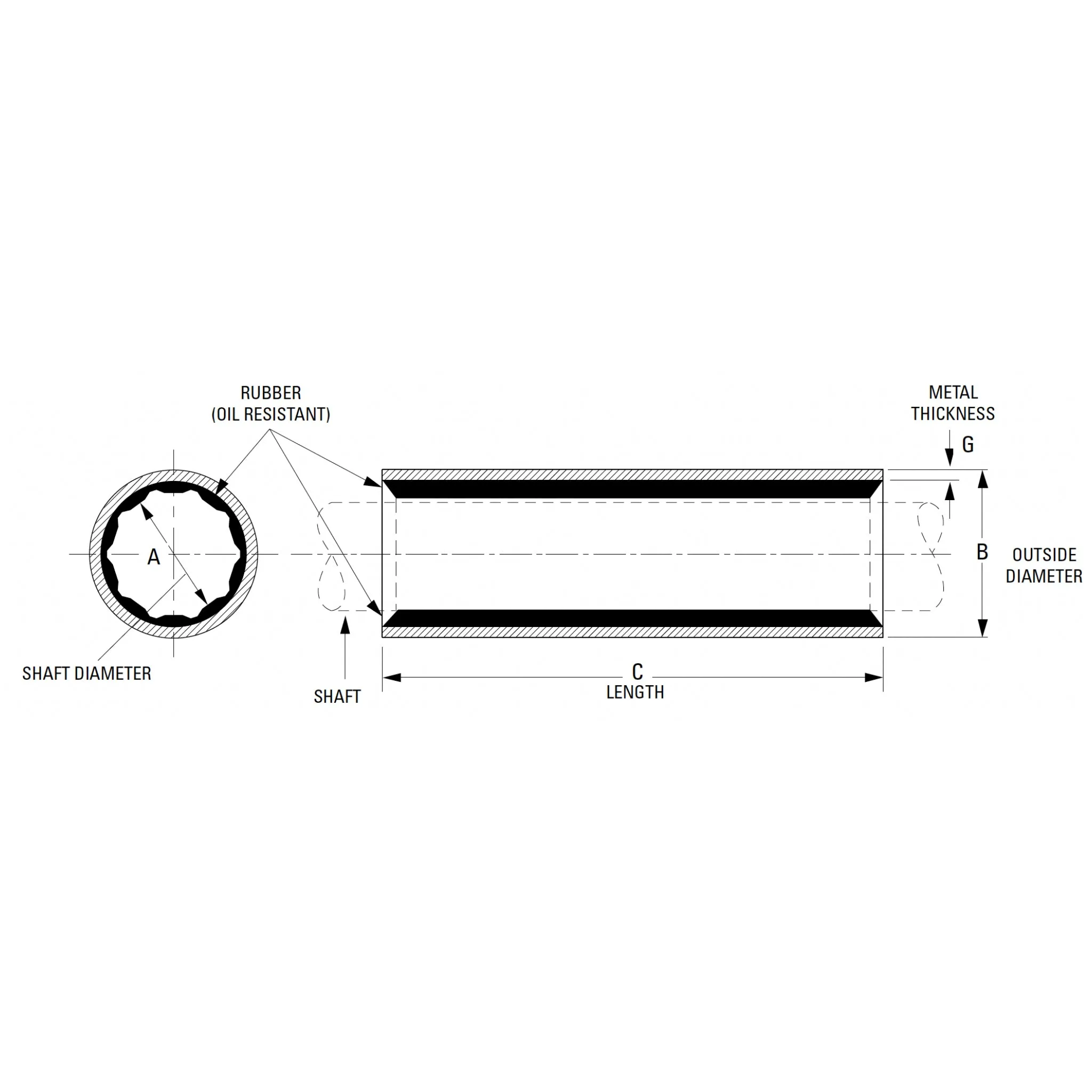 Cutlass Bearing Croaker - 1-1/4" x 2-1/8" x 5"