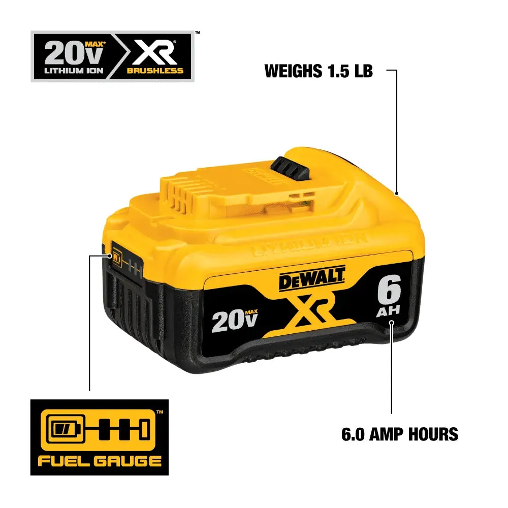 DeWalt 20V MAX* XR‚® 6.0Ah Lithium Ion Battery Pack